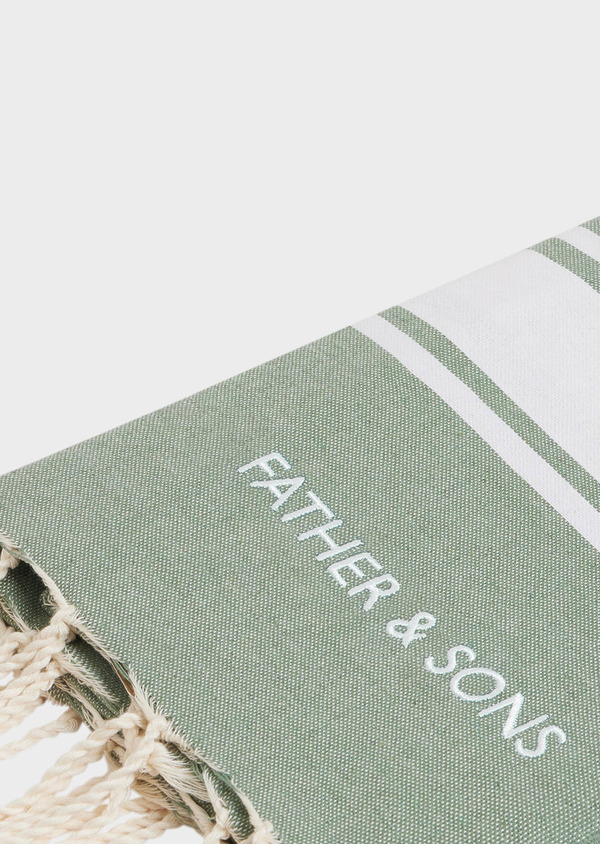 Fouta en coton recyclé vert - Father and Sons 65069