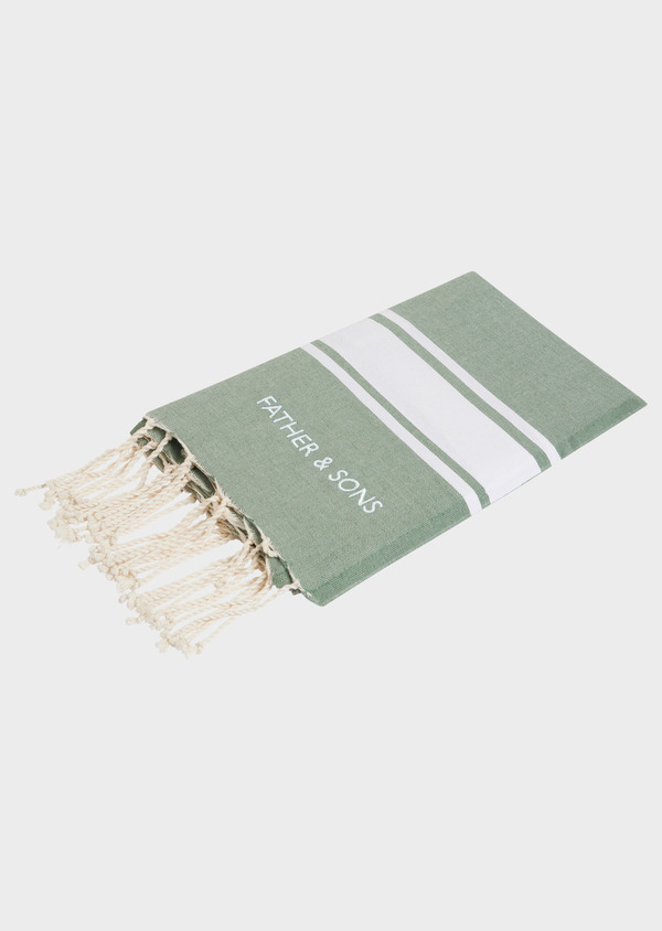 Fouta en coton recyclé vert - Father and Sons 65068