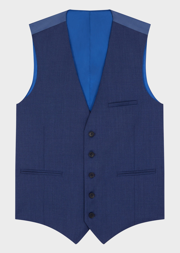 Gilet de costume en laine bleu cobalt - Father and Sons 69074