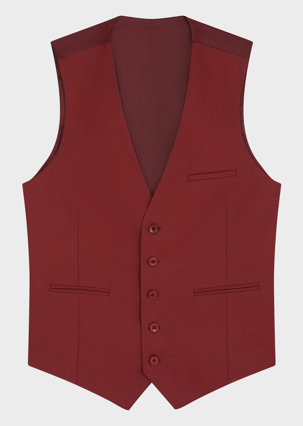 Gilet de costume en laine rouge - Father and Sons 70312