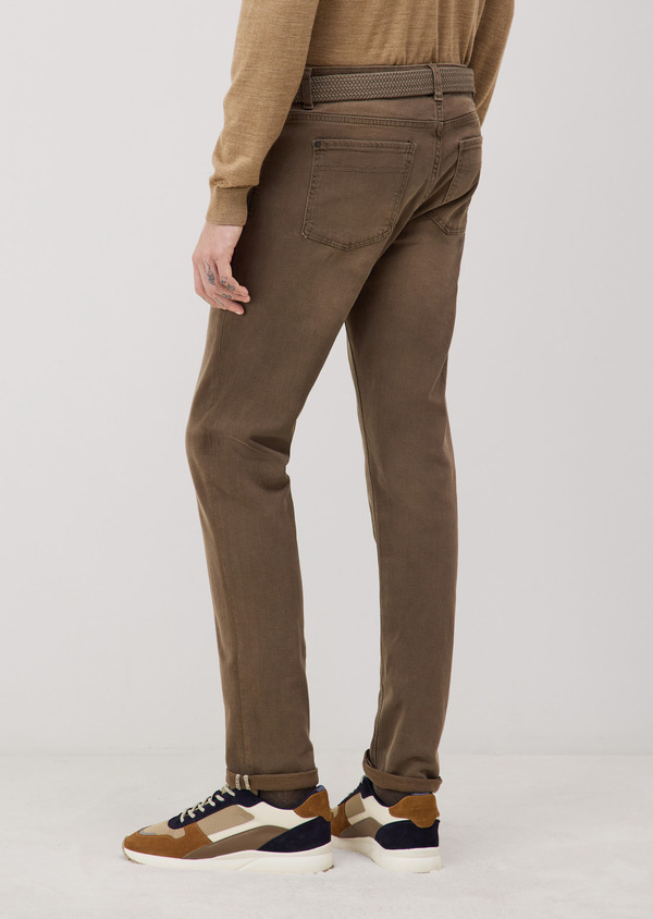 Jean Jody Slim en coton stretch marron - Father and Sons 70366