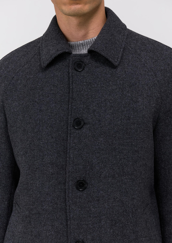 Manteau en laine mélangée anthracite - Father and Sons 69431