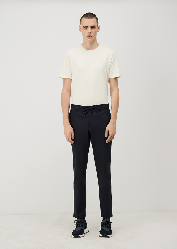 Pantalon coordonnable slack skinny bleu marine - Father and Sons 70589