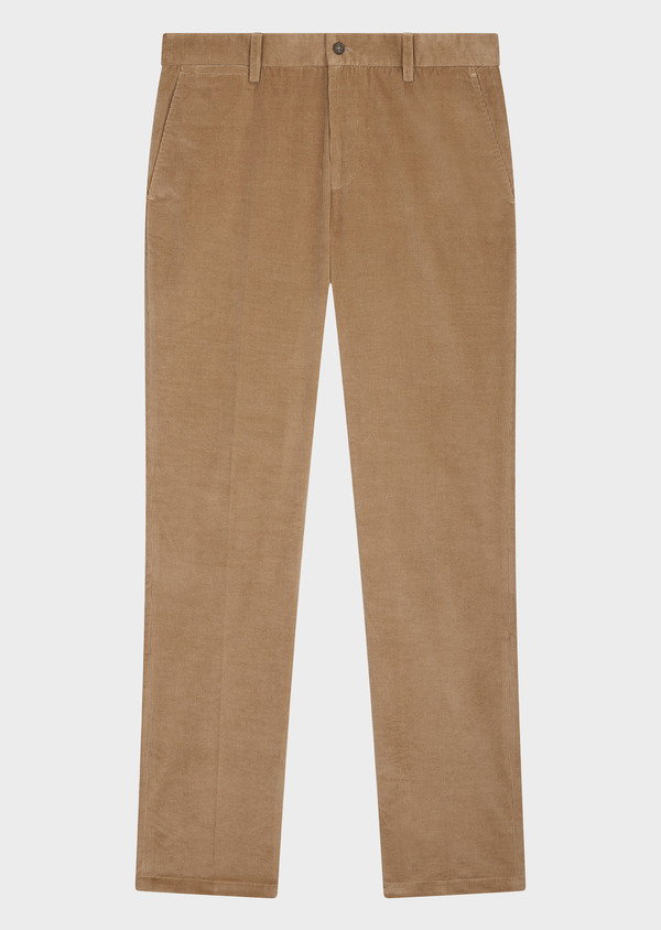 Pantalon coordonnable Slim en velours côtelé camel - Father and Sons 69048