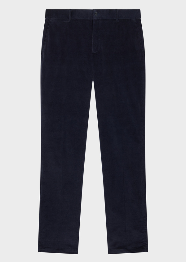 Pantalon coordonnable Slim en velours côtelé bleu marine - Father and Sons 69052