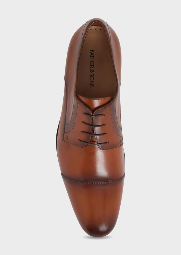 Derbies en cuir lisse cognac - Father and Sons 67879