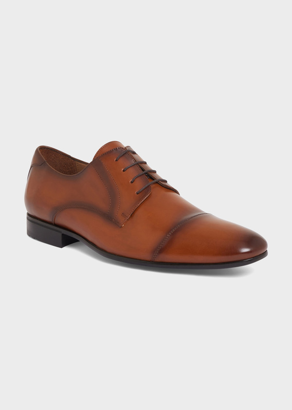 Derbies en cuir lisse cognac - Father and Sons 67878