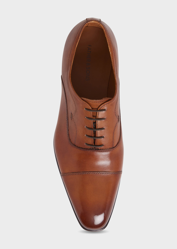 Richelieus en cuir lisse cognac - Father and Sons 67894