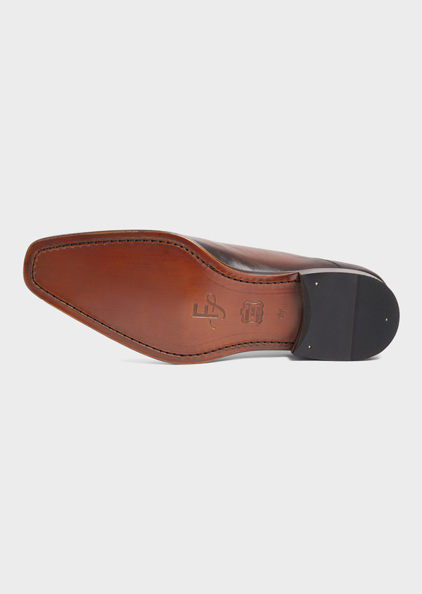 Richelieus en cuir lisse cognac - Father and Sons 67898