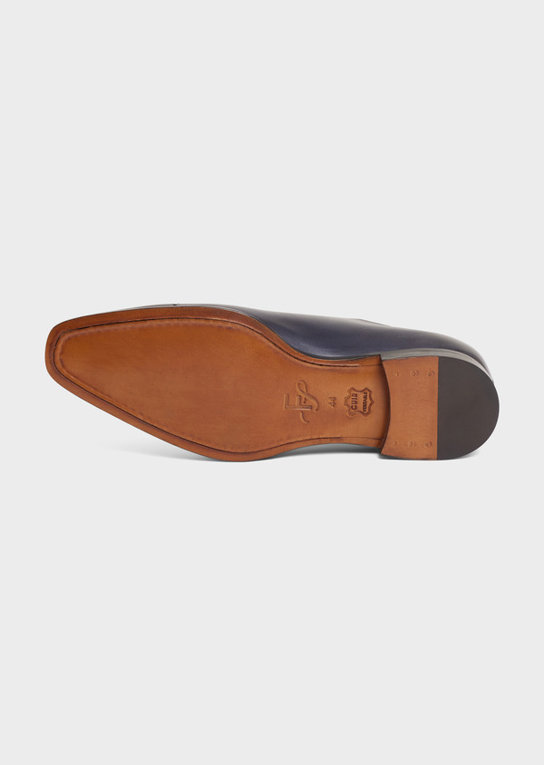 Richelieus en cuir lisse bleu marine - Father and Sons 67889