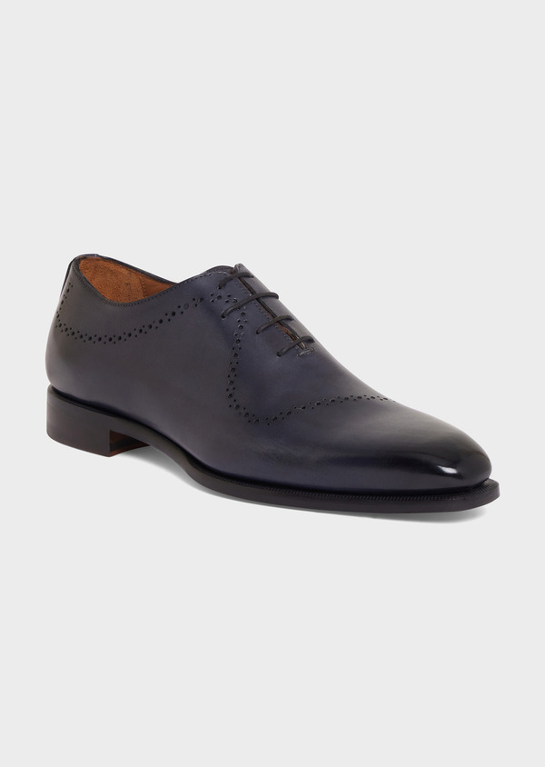 Richelieus en cuir lisse bleu marine - Father and Sons 67887