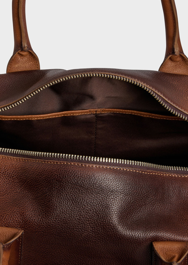 Sac 48h en cuir patiné cognac - Father and Sons 71507