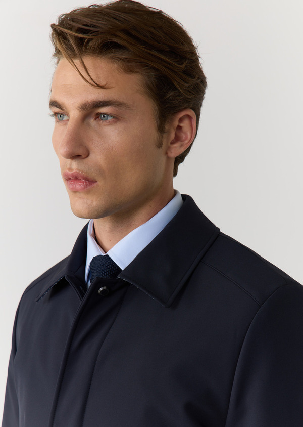 Trench droit uni bleu marine - Father and Sons 60297