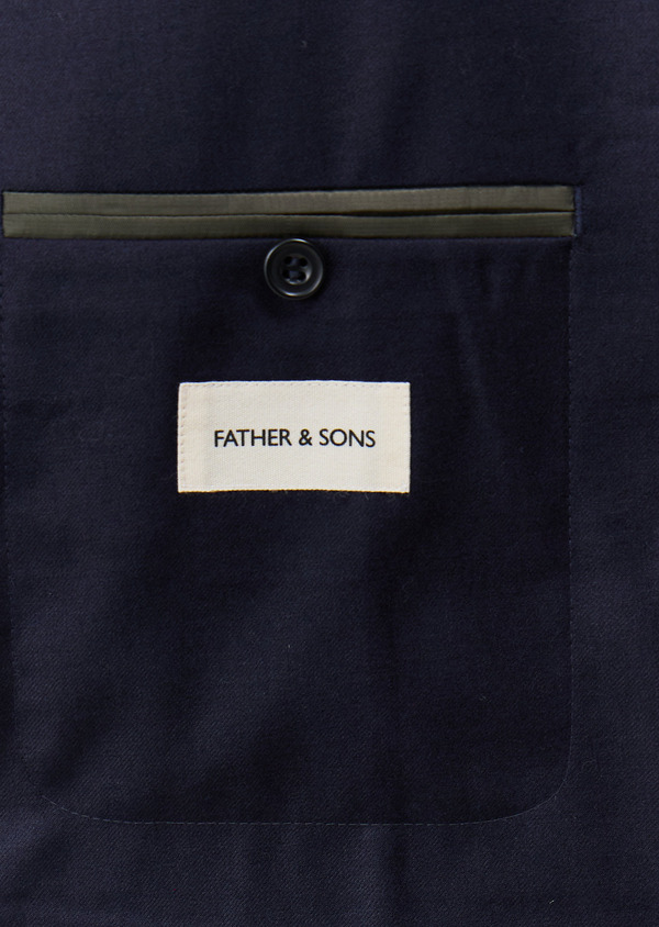 Veste coordonnable Regular en laine bleu marine - Father and Sons 69500